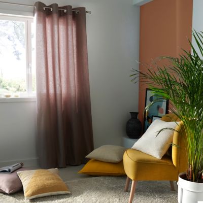 Coussin polyester Sagar jaune L.45 x l.45 cm
