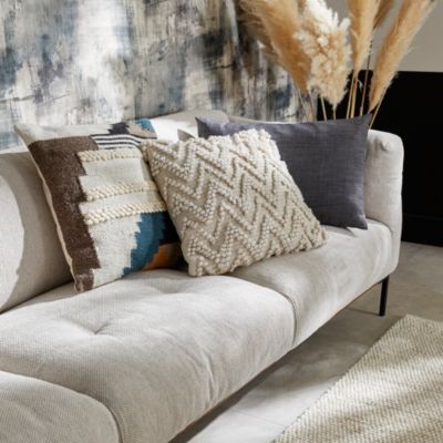 Coussin Pondicherry blanc 50 x 50 cm