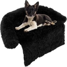 Coussin pour Animaux avec traversin Doux Tapis apaisant en Peluche pour Chien avec Housse Amovible Lavable