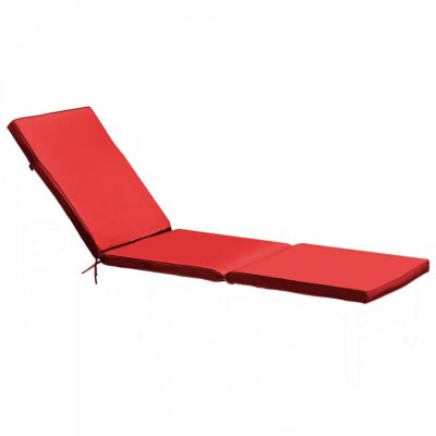 Coussin pour bain de soleil rouge 186 x 53 x 5 cm  Oviala