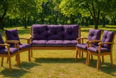 Coussin pour banc de jardin 120x60x60cm, coussin de banc de jardin Violet coussin de balançoire coussin de banc extérieur