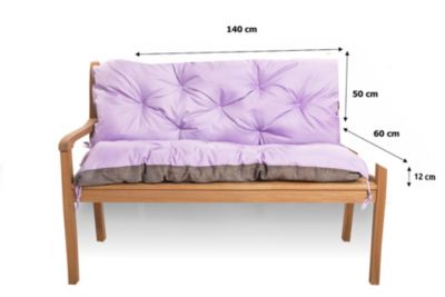 Coussin pour banc de jardin 140x60x50cm coussin de banc de jardin Violet coussin de balançoire coussin de banc extérieur