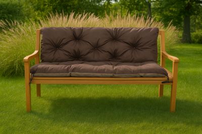 Coussin pour banc de jardin 150x50x40cm coussin de banc de jardin Marron coussin de balançoire coussin de banc extérieur