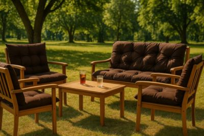 Coussin pour banc de jardin 150x50x40cm coussin de banc de jardin Marron coussin de balançoire coussin de banc extérieur