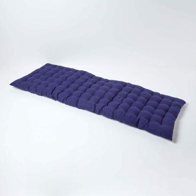 Coussin pour banc de jardin 3 places, bleu marine - HOMESCAPES