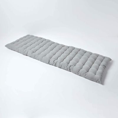 Coussin pour banc de jardin 3 places, gris - HOMESCAPES
