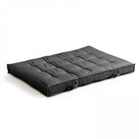 Coussin pour palette matelassé anthracite 120x80cm  Oviala