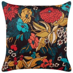 Coussin PROTEA Velours 45 x 45 cm Multicolore Motif floral