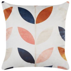 Coussin QUINOA Velours 45 x 45 cm Multicolore Motif de plante