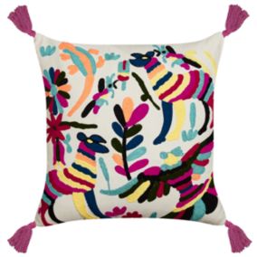 Coussin RAIGANJ Coton 50 x 50 cm Multicolore Motif abstrait