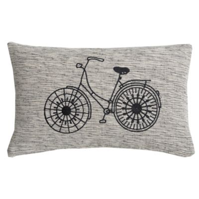 Coussin rectangle broderie vélo Africa L.50 x l.30cm Deco&co