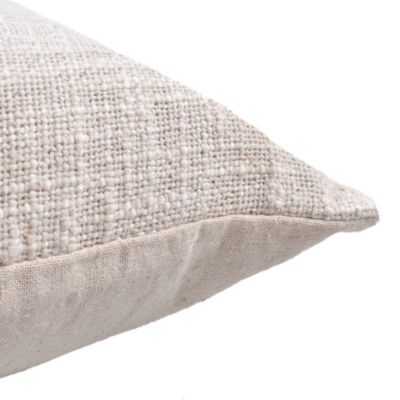 Coussin rectangle Deko & Co imprimé floral blanc et jaune L.50 x l.30 cm