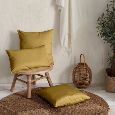 Coussin rectangulaire 30x50cm velours vert anis Nauru - SACASA