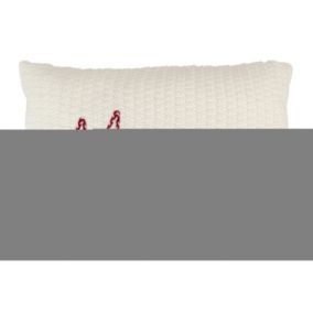 Coussin rectangulaire avec impression en polyester blanc 40x60cm