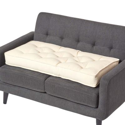 Coussin rehausseur pour canapé en coton, crème - HOMESCAPES