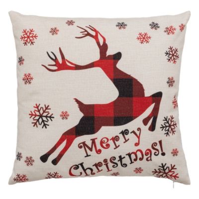Coussin renne en coton 40x40 - ATMOSPHERA CREATEUR D'INTERIEUR