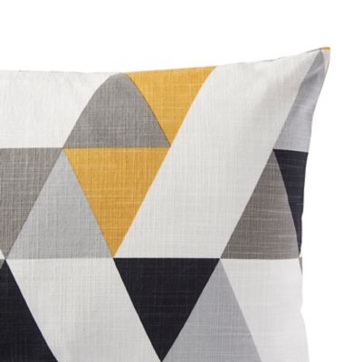 Coussin Rima L.60 x l.40 cm gris jaune et blanc GoodHome