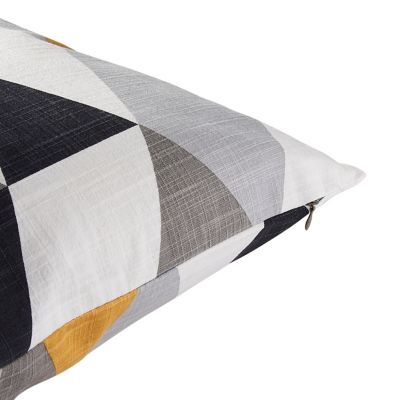 Coussin Rima L.60 x l.40 cm gris jaune et blanc GoodHome