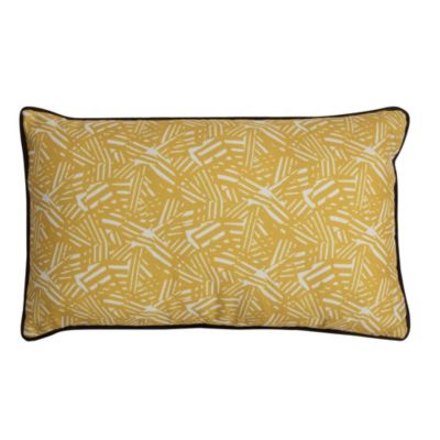 Coussin slub Nagisa jaune JBY Creation L.50 x l.30 cm