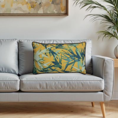 Coussin slub Nagisa jaune JBY Creation L.50 x l.30 cm