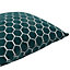 Coussin Teleite 45x45 cm Hexagonal Sarcelle