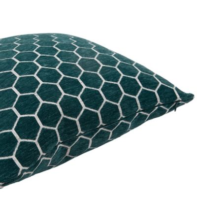 Coussin Teleite 45x45 cm Hexagonal Sarcelle
