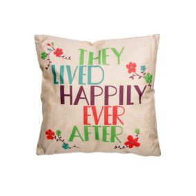 Coussin tendance déco "They lived Happily Ever After" (43 x 43 cm)