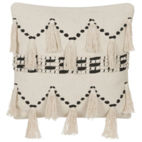 Coussin THONDI Coton 45 x 45 cm Beige À rayure