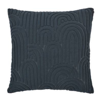 Coussin Tohono GoodHome bleu marine L.45 x l.45 x ep.80 cm