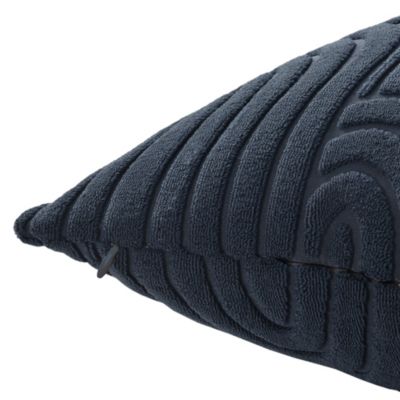 Coussin Tohono GoodHome bleu marine L.45 x l.45 x ep.80 cm