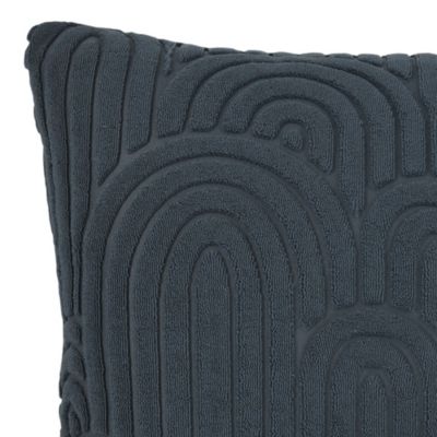 Coussin Tohono GoodHome bleu marine L.45 x l.45 x ep.80 cm