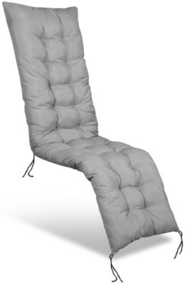 Coussin transat AIO FACTORY 165x50 cm gris imperméable