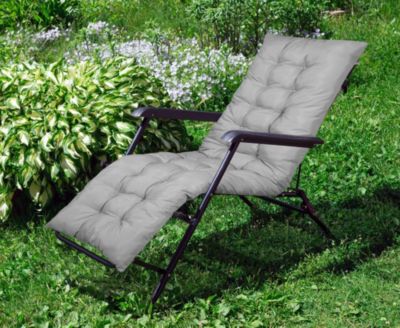 Coussin transat AIO FACTORY 165x50 cm gris imperméable
