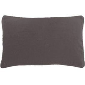 Coussin velours anthracite 30x50