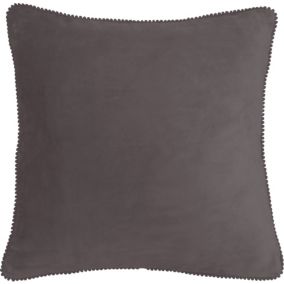 Coussin velours anthracite 40x40