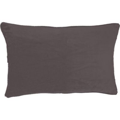 Coussin velours anthracite 40x60