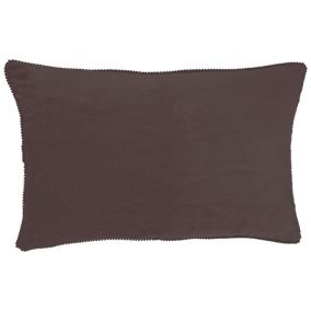 Coussin velours contour perlé CHOCO 40x60