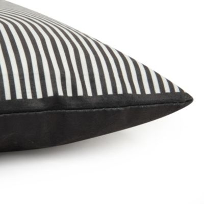 Coussin velours motifs Ebony noir et blanc JBY Creation L.50 x l.30 cm