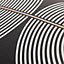 Coussin velours motifs Ebony noir et blanc JBY Creation L.50 x l.30 cm