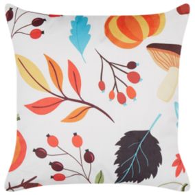 Coussin VISCARIA Velours 45 x 45 cm Multicolore Motif de plante