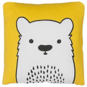 Coussin WARANASI Coton 45 x 45 cm Animal Jaune