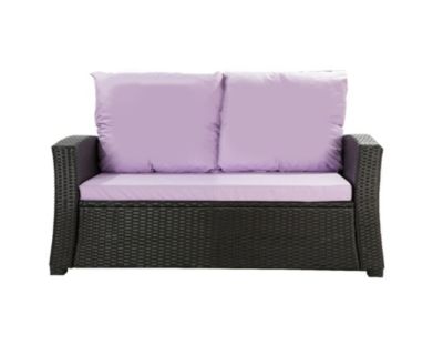 Coussins de canapé meubles de jardin en résine tressée Violet, Coussins balançoire 140x60x50cm Coussin de banc de jardin extérieur