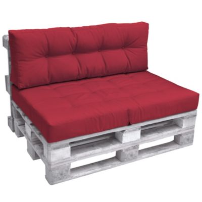 Coussins Dossier pour Canape Euro Palette ECO Elements Rouge 120x40x10cm