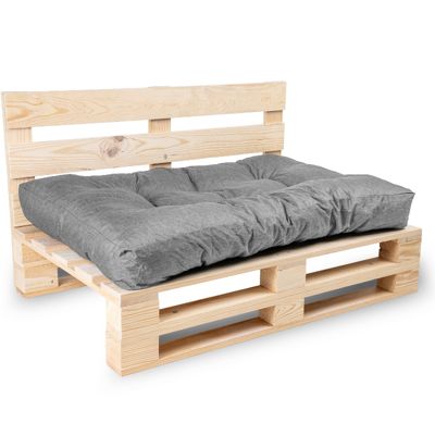 Coussins palette assise en polyester BANANAIR 120x80x15 cm gris