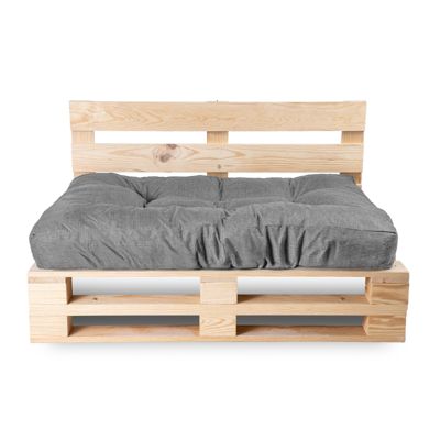 Coussins palette assise en polyester BANANAIR 120x80x15 cm gris