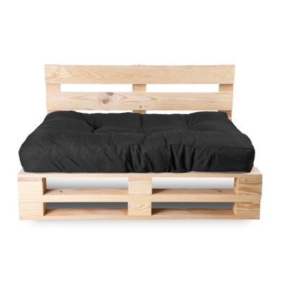 Coussins palette assise en polyester BANANAIR 120x80x15 cm noir