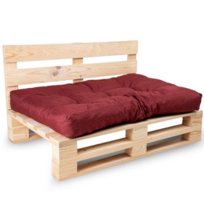 Coussins palette assise en polyester BANANAIR 120x80x15 cm rouge