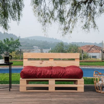 Coussins palette assise en polyester BANANAIR 120x80x15 cm rouge