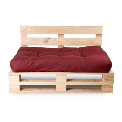 Coussins palette assise en polyester BANANAIR 120x80x15 cm rouge
