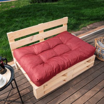 Coussins palette assise en polyester BANANAIR 120x80x15 cm rouge